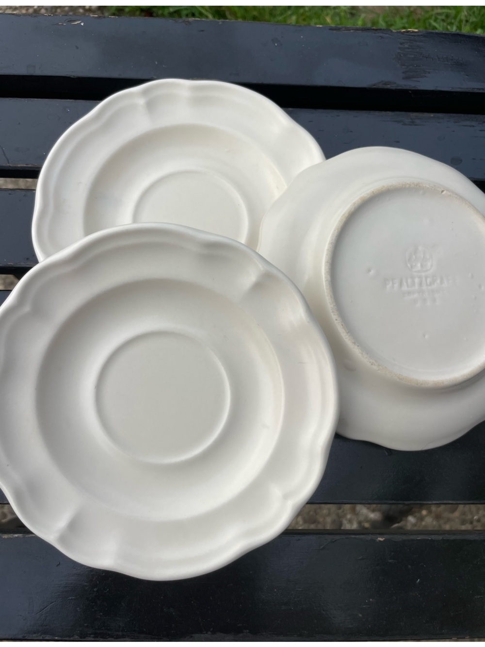 Vintage 1980's Set of 3 PFALTZGRAFF USA Tea Rose Collection Stoneware